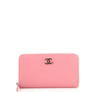 Chanel Zip Around Wallet Goatskin Small