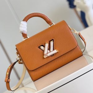 Louis Vuitton Twist MM Epi Bag Brown Quartz - 23 x 17 x 9.5 cm