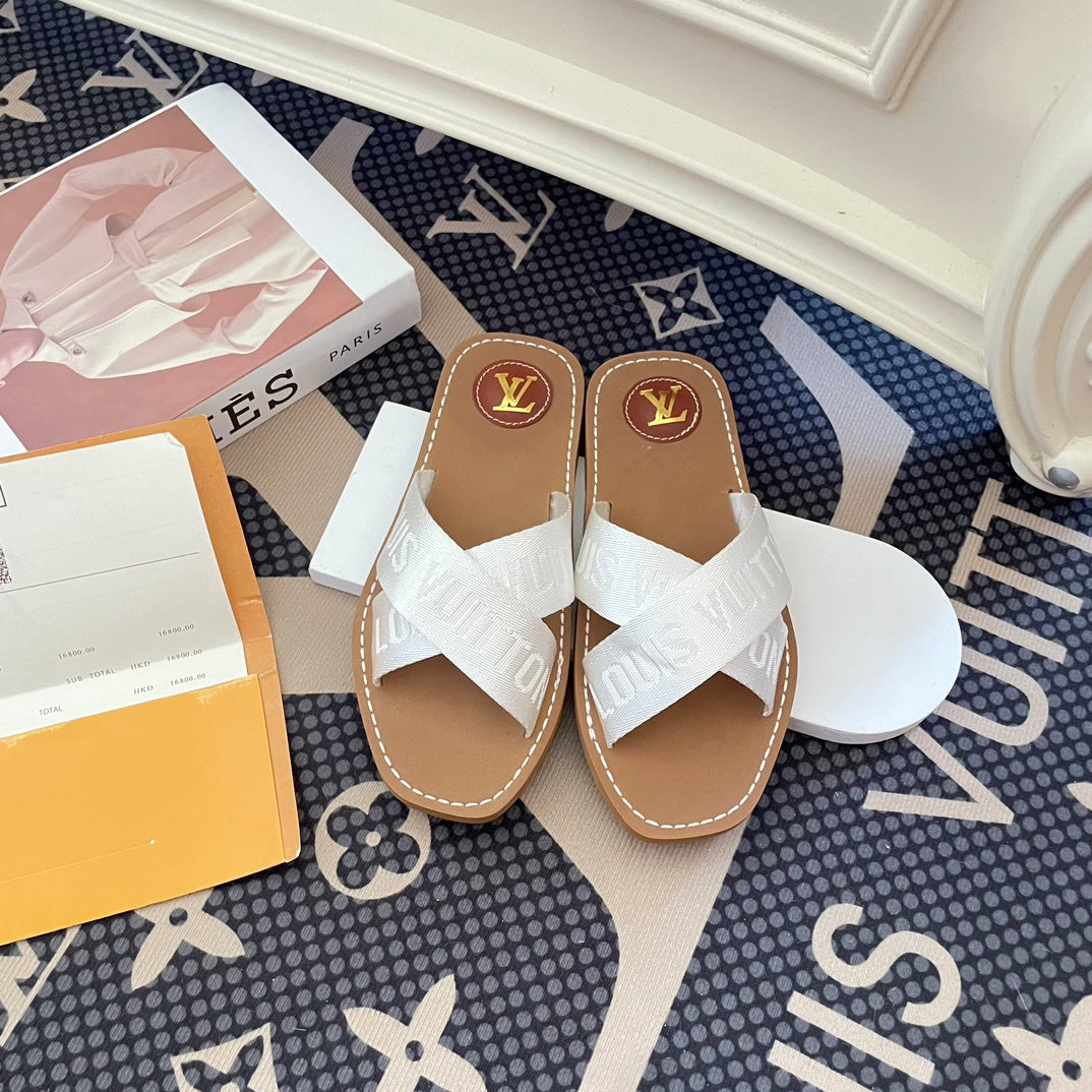 New Cross Strap Slippers Sandals - Image 10