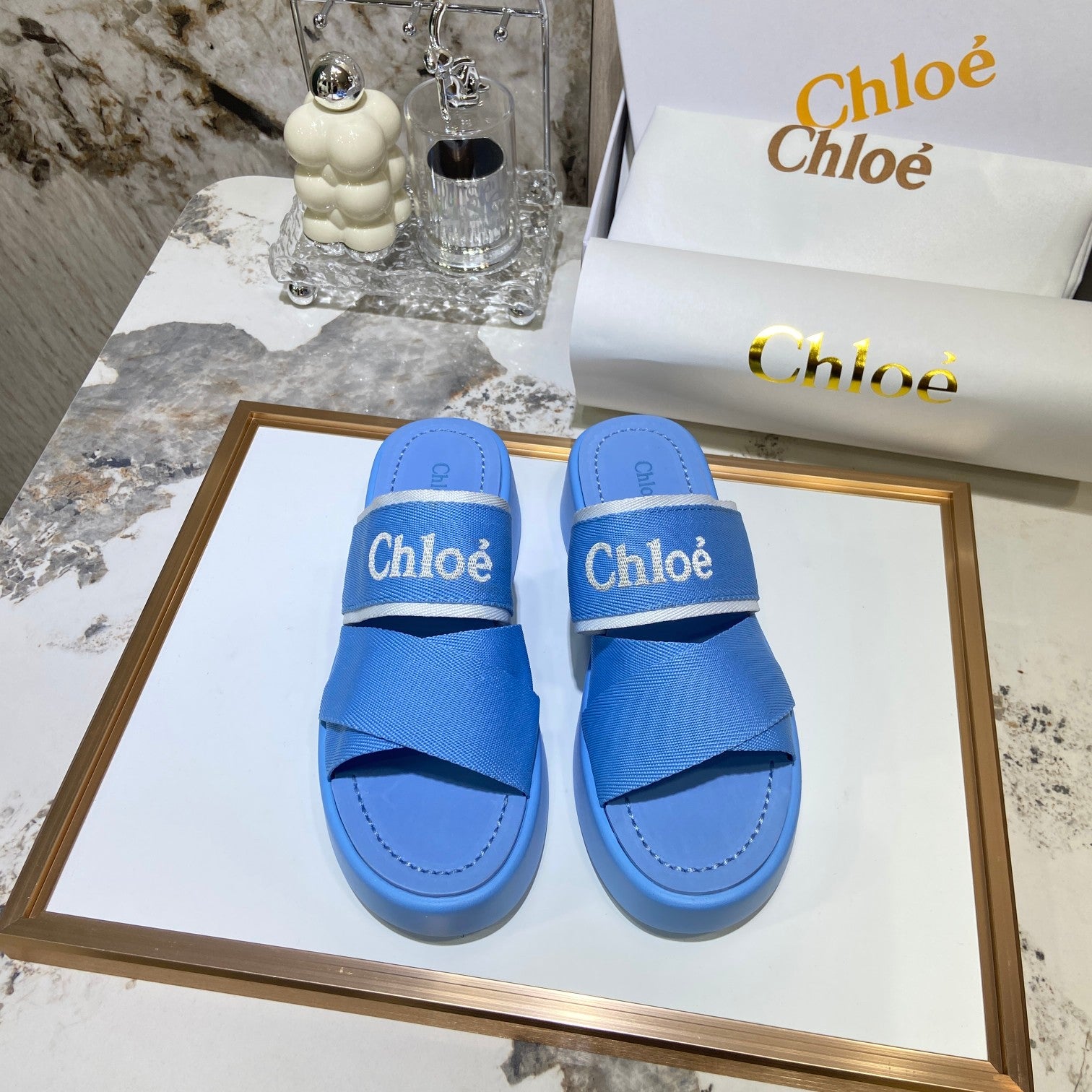 Embroidery Woven Belt Thick Bottom Sandals - Image 8