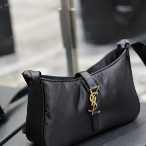 Yves Saint Laurent (YSL)Louis Vuitton (LV) Le5À7 Hobo Black Bag Gold Hardware 25x15x6cm