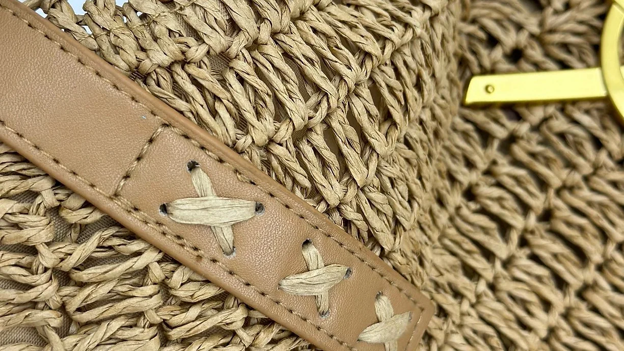 SAINT LAURENT Yves Saint Laurent (YSL)Louis Vuitton (LV) Raffia tote Bag - Image 4