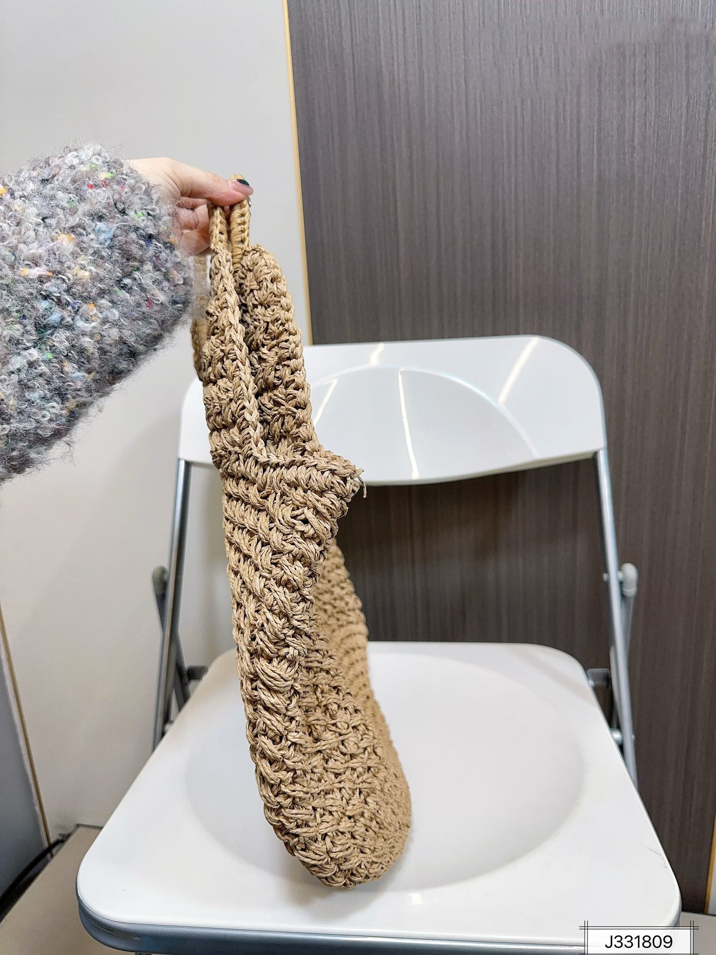 Yves Saint Laurent (YSL)Louis Vuitton (LV) SAINT LAURENT Summer Raffia Tote Bag 41x37cm - Image 5