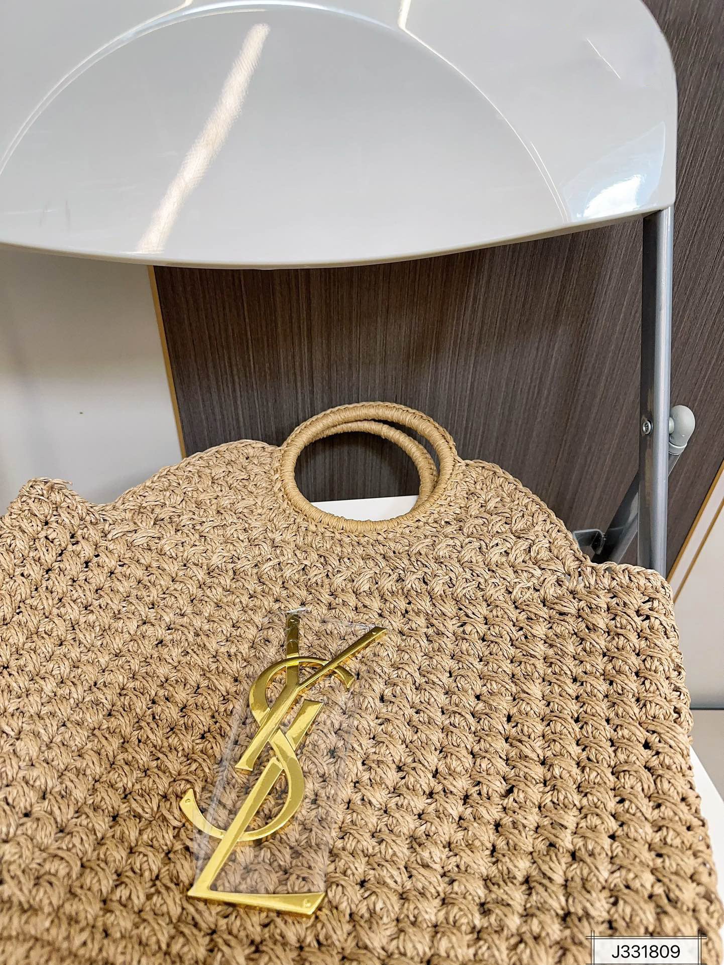 Yves Saint Laurent (YSL)Louis Vuitton (LV) SAINT LAURENT Summer Raffia Tote Bag 41x37cm - Image 9