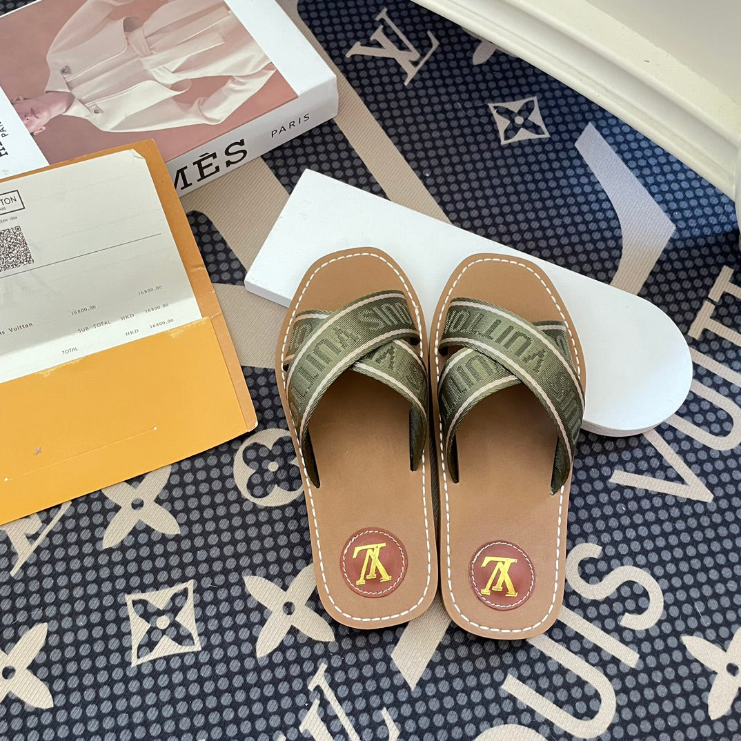 New Cross Strap Slippers Sandals - Image 3