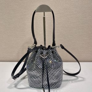 Prada Satin Mini-Bag With CrYves Saint Laurent (YSL)tals size 16 x 21 x 10 cm