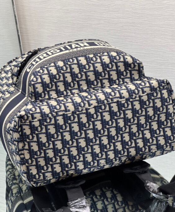 Dior Dtravel Backpack Dark Blue - Image 5