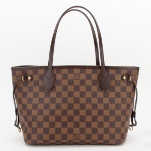 Louis Vuitton (LV) N51109 Neverfull PM Shoulder Bag Damier Ebene Canvas
