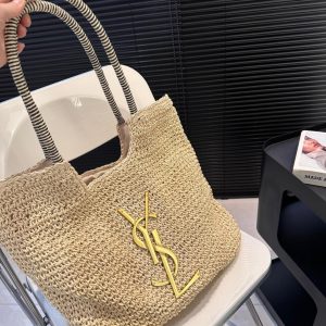 SAINT LAURENT Yves Saint Laurent (YSL)Louis Vuitton (LV) Raffia Bag
