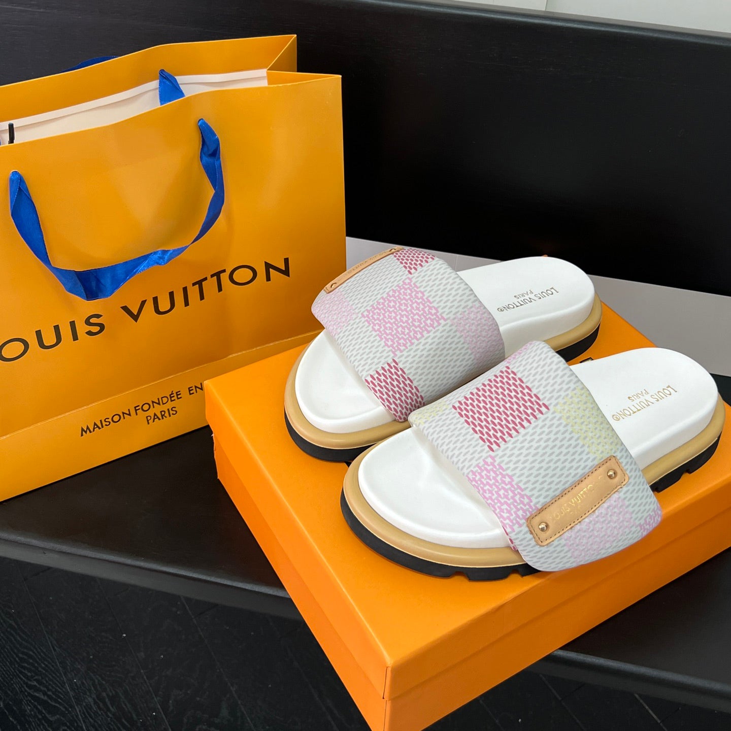 Couple's Checkerboard Sandals - Image 4