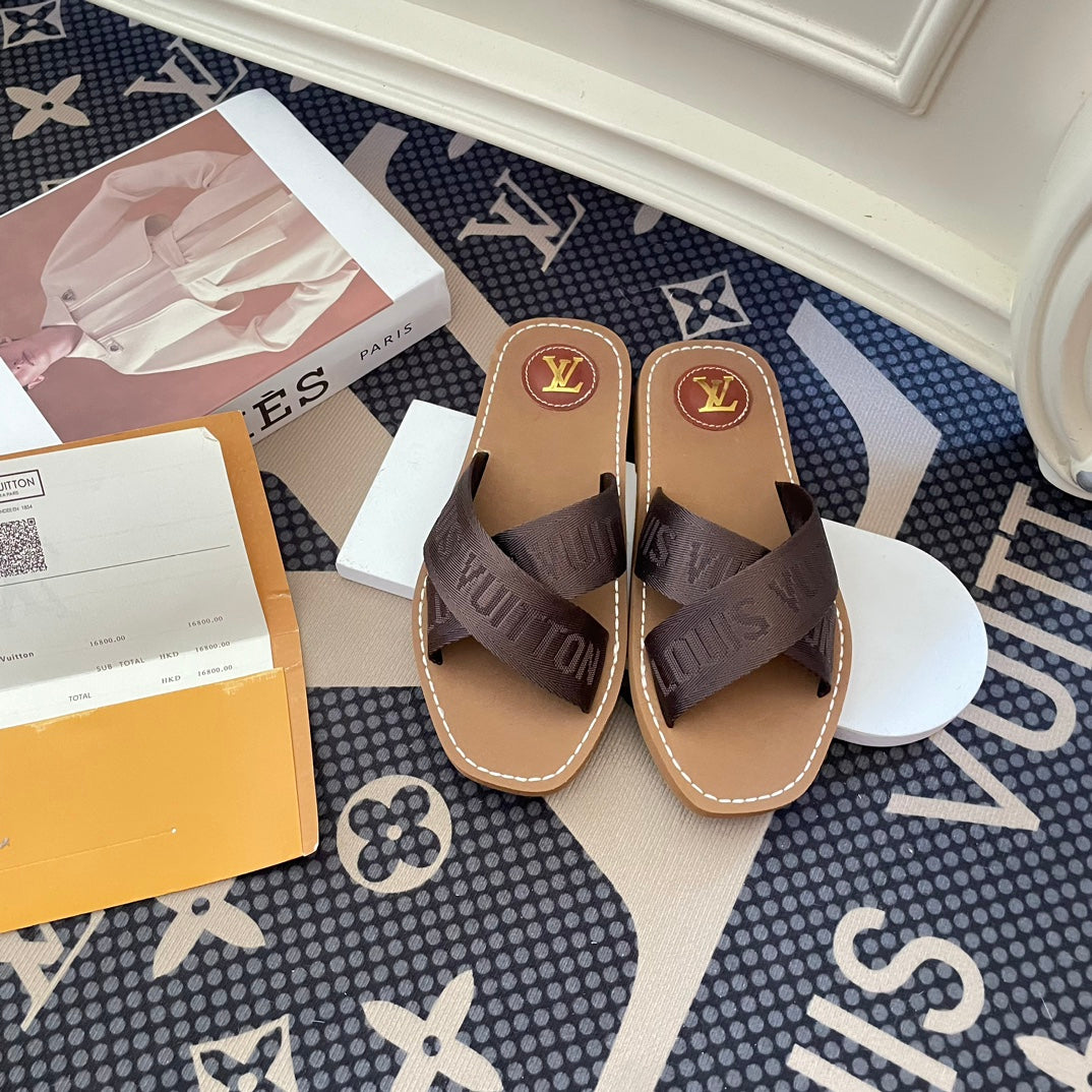 New Cross Strap Slippers Sandals - Image 7