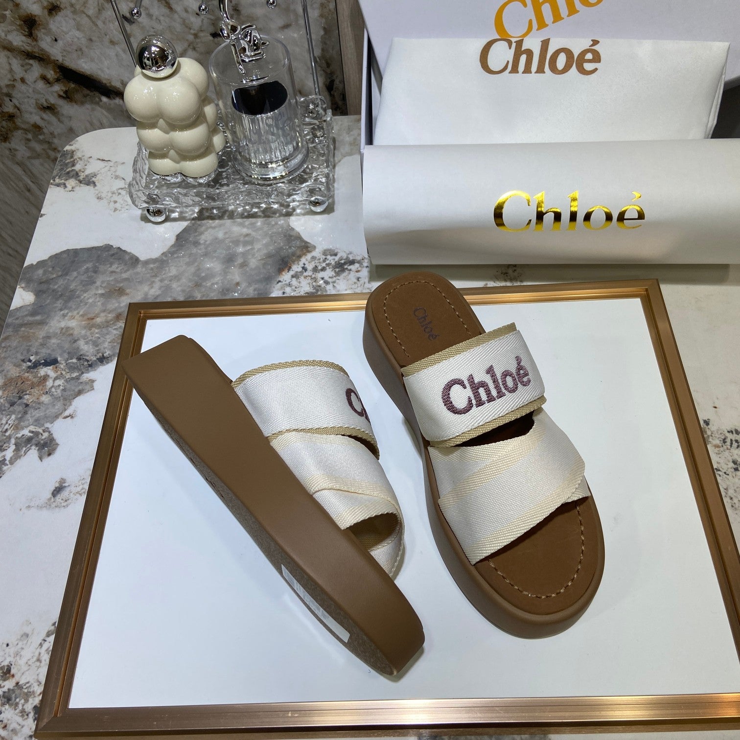 Embroidery Woven Belt Thick Bottom Sandals - Image 11