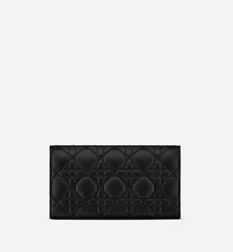 Dior CARO WALLET Black Supple Cannage Calfskin - Image 3