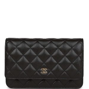 Chanel Wallet on Chain WOC Black Caviar Gold Hardware