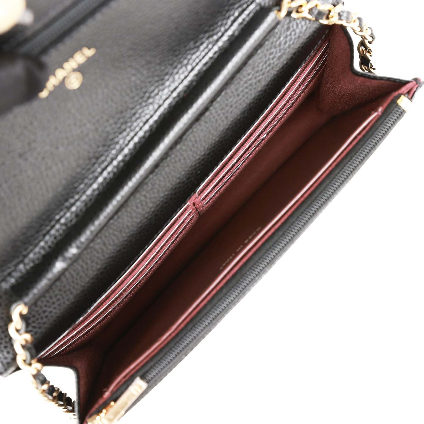 Chanel Wallet on Chain WOC Black Caviar Gold Hardware - Image 8