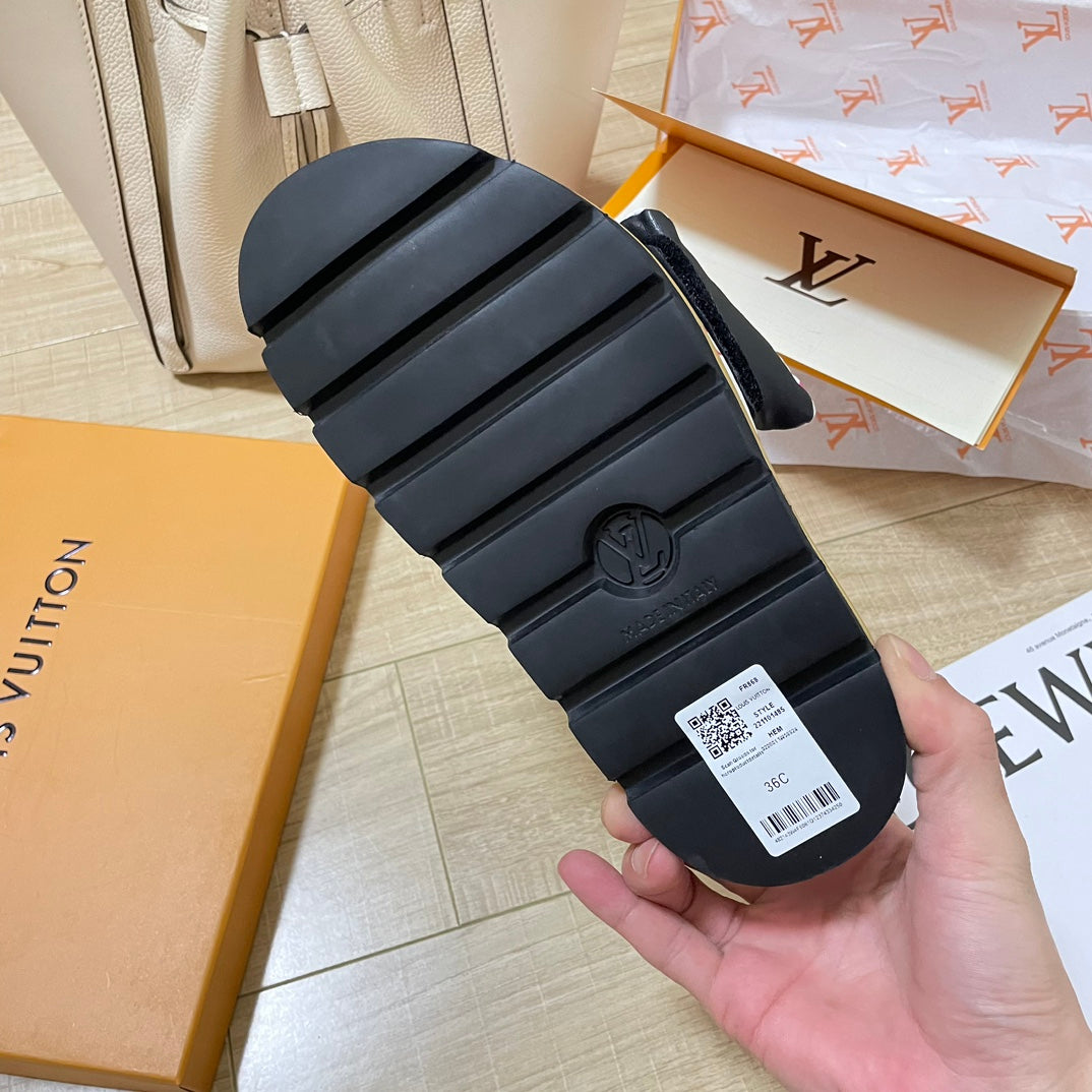 Letter Buckle Velcro Slippers - Image 9