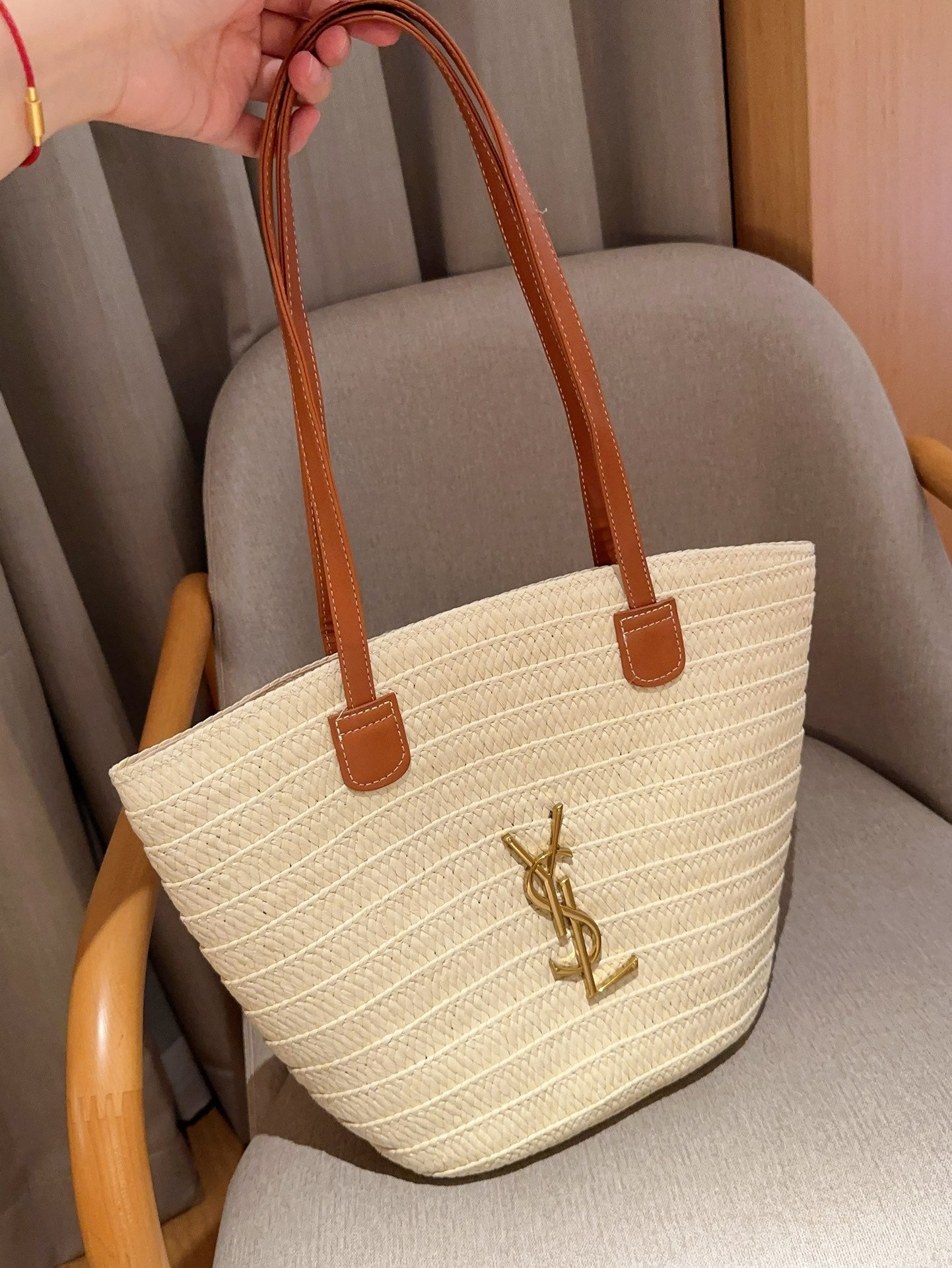 SAINT LAURENT Yves Saint Laurent (YSL)l straw basket tote bag Tote - Image 11