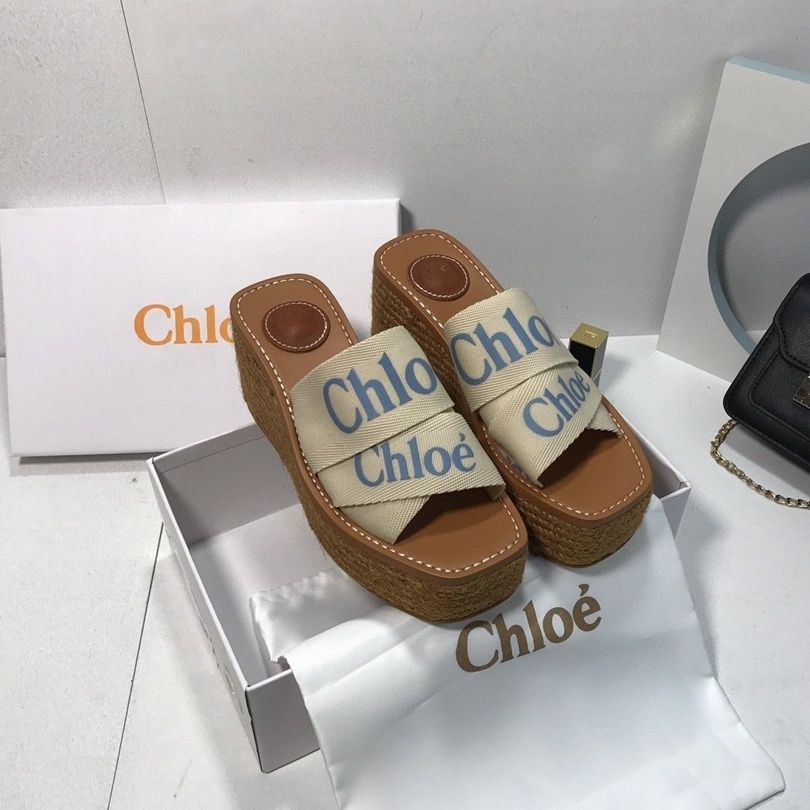 Canvas Woody Platform Sandals - Image 5