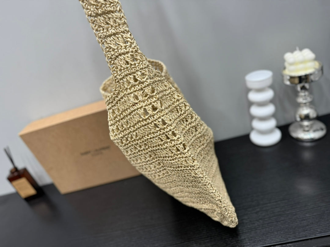 Yves Saint Laurent (YSL)Louis Vuitton (LV) SAINT LAURENT Raffia Tote Bag 30x32cm - Image 4