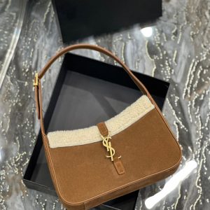Yves Saint Laurent (YSL)Louis Vuitton (LV) Le5À7 Hobo Shearling Suede Shoulder Bag 25x14x6cm