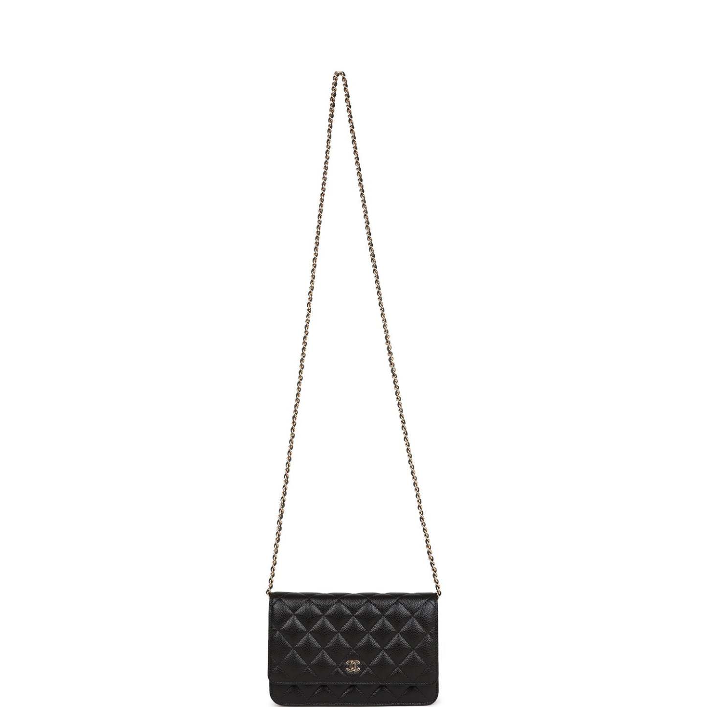 Chanel Wallet on Chain WOC Black Caviar Gold Hardware - Image 6