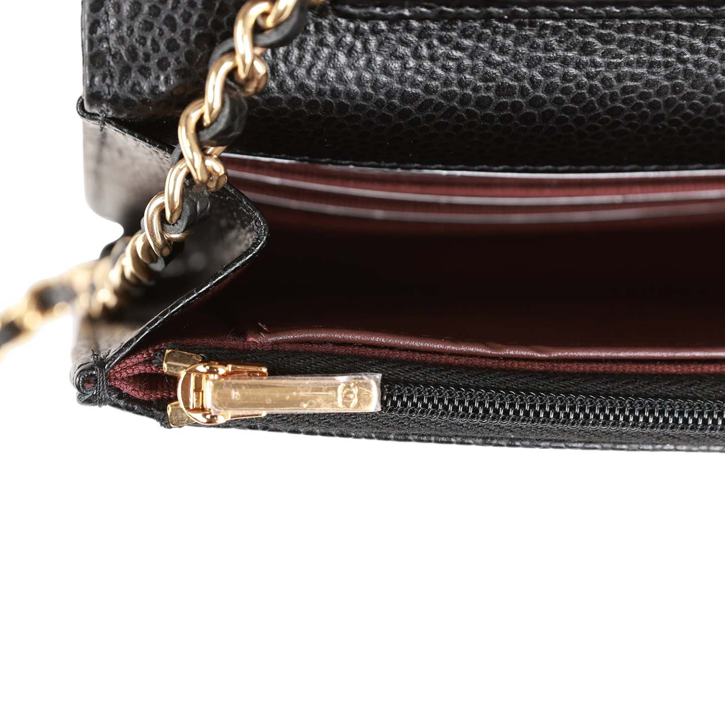 Chanel Wallet on Chain WOC Black Caviar Gold Hardware - Image 9