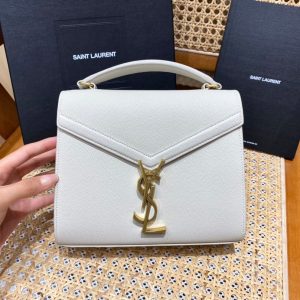 Yves Saint Laurent (YSL)Louis Vuitton (LV) Cassandra Mini Top Handle Bag Canvas with Leather Shoulder bag 20x16x7.5cm