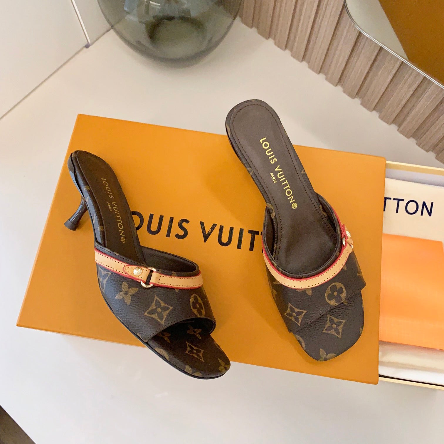 New Monogram Heel Sandals - Image 7