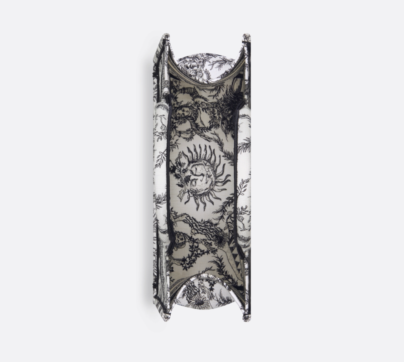 Dior book tote White and Black Toile de Jouy Soleil Embroidery - Image 2