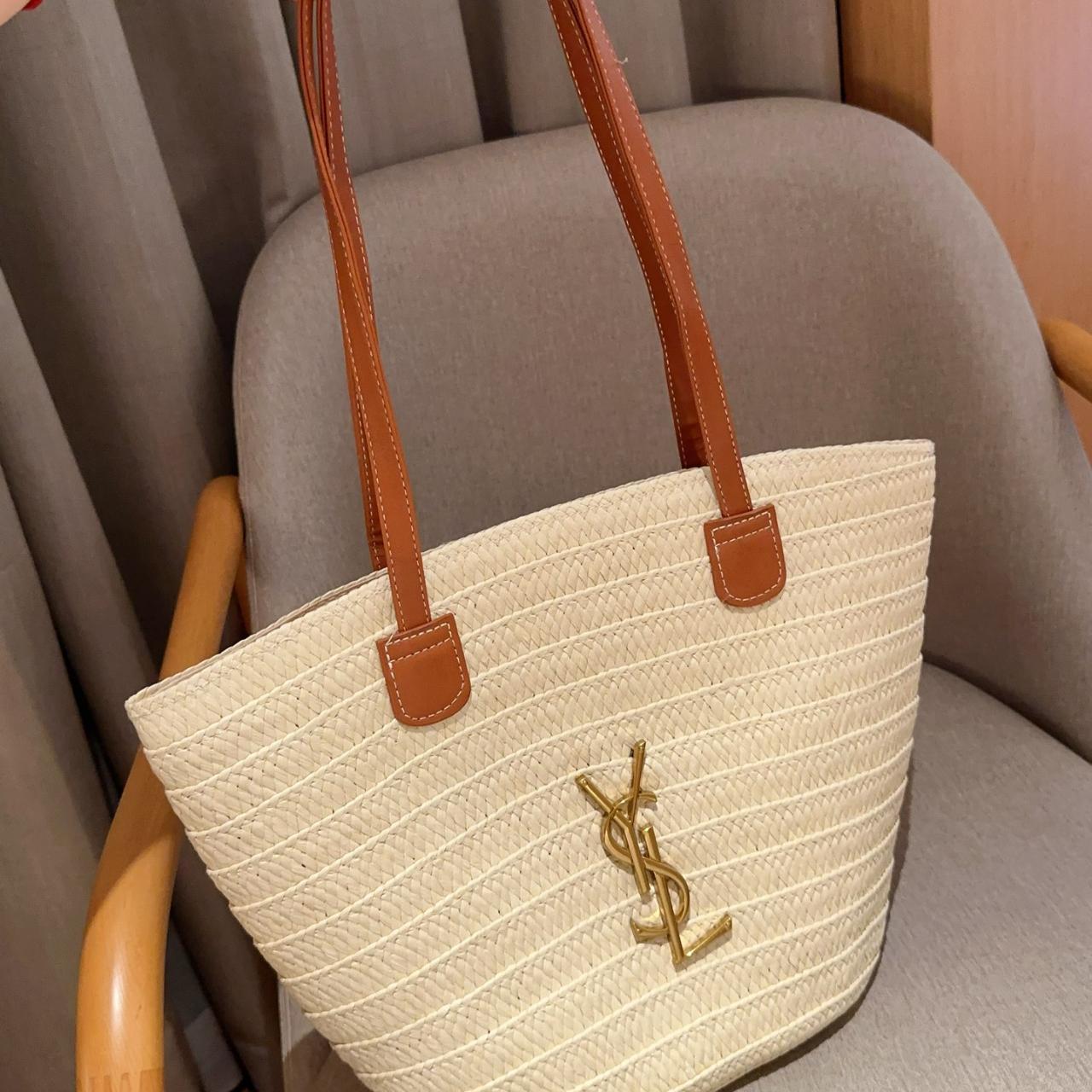 SAINT LAURENT Yves Saint Laurent (YSL)l straw basket tote bag Tote - Image 3