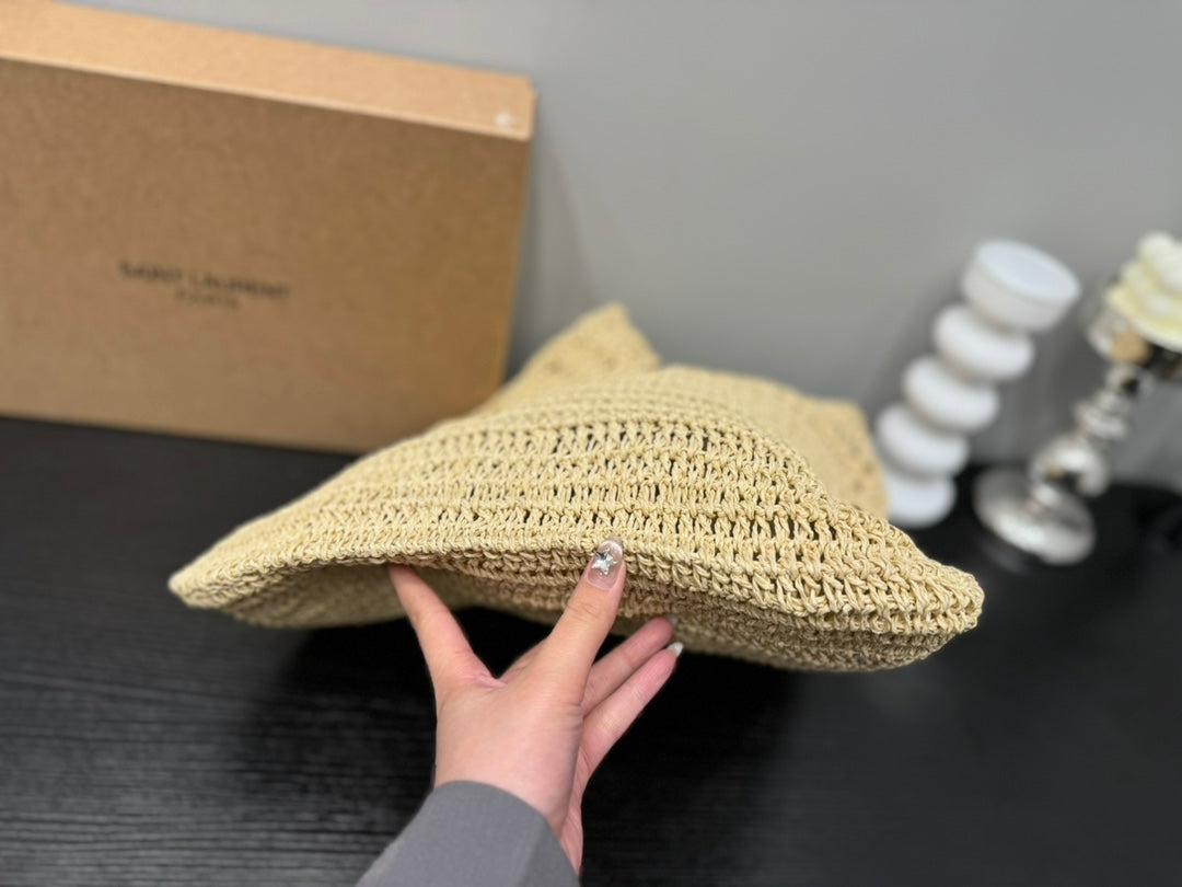 Yves Saint Laurent (YSL)Louis Vuitton (LV) SAINT LAURENT Raffia Tote Bag 30x32cm - Image 8