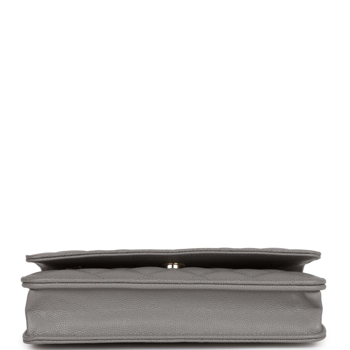Chanel Wallet on Chain WOC Grey Caviar Light Gold Hardware - Image 5