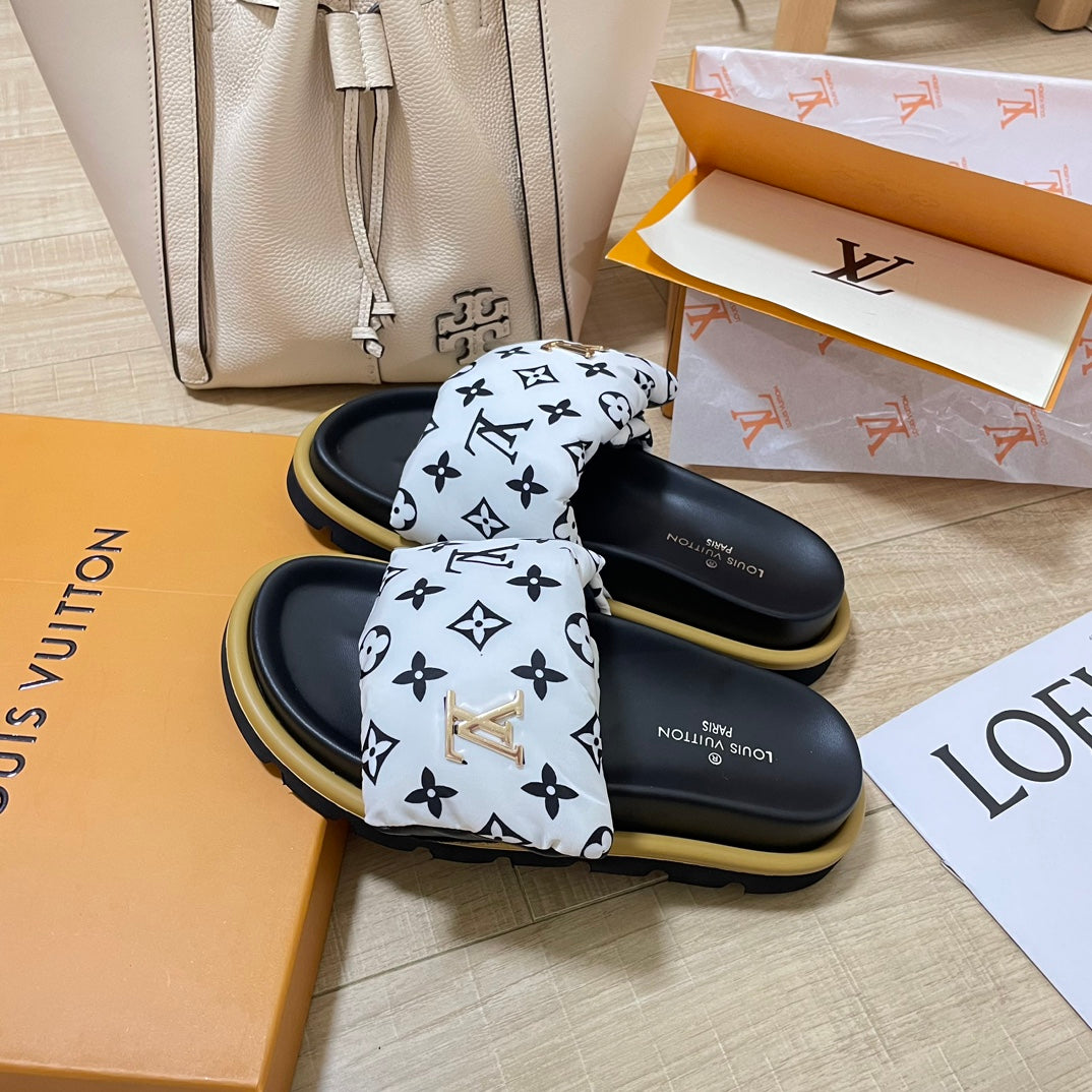 Letter Buckle Velcro Slippers - Image 6