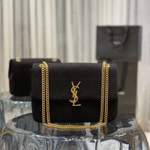 Yves Saint Laurent (YSL)Louis Vuitton (LV) Jamie Medium Chain Bag Black Carré Rive Gauche 24*15.5*6.5cm