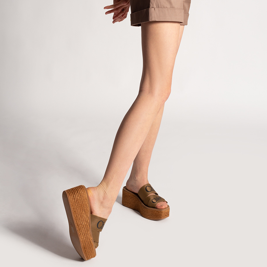 Canvas Woody Platform Sandals - Image 2