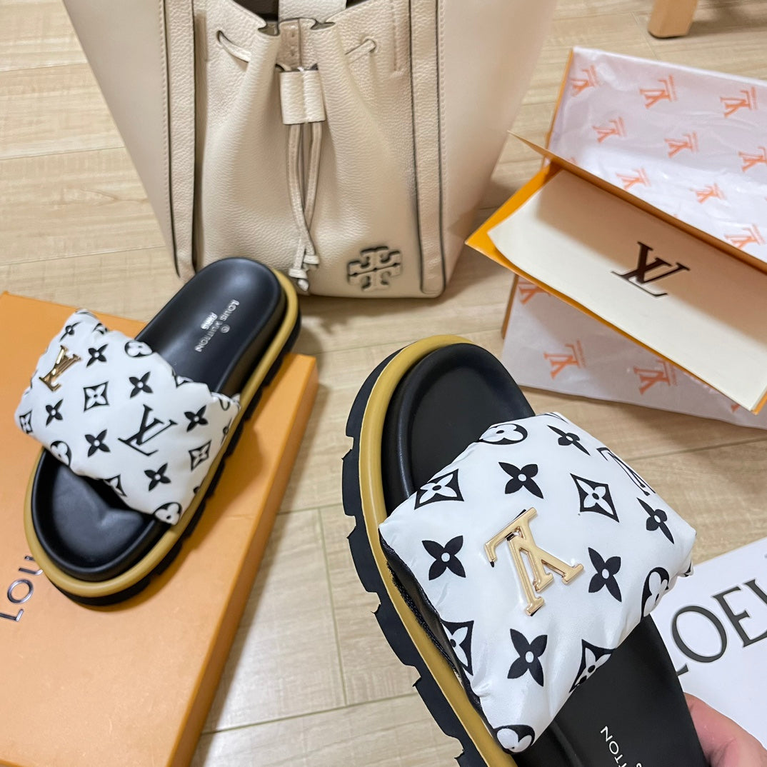 Letter Buckle Velcro Slippers - Image 5