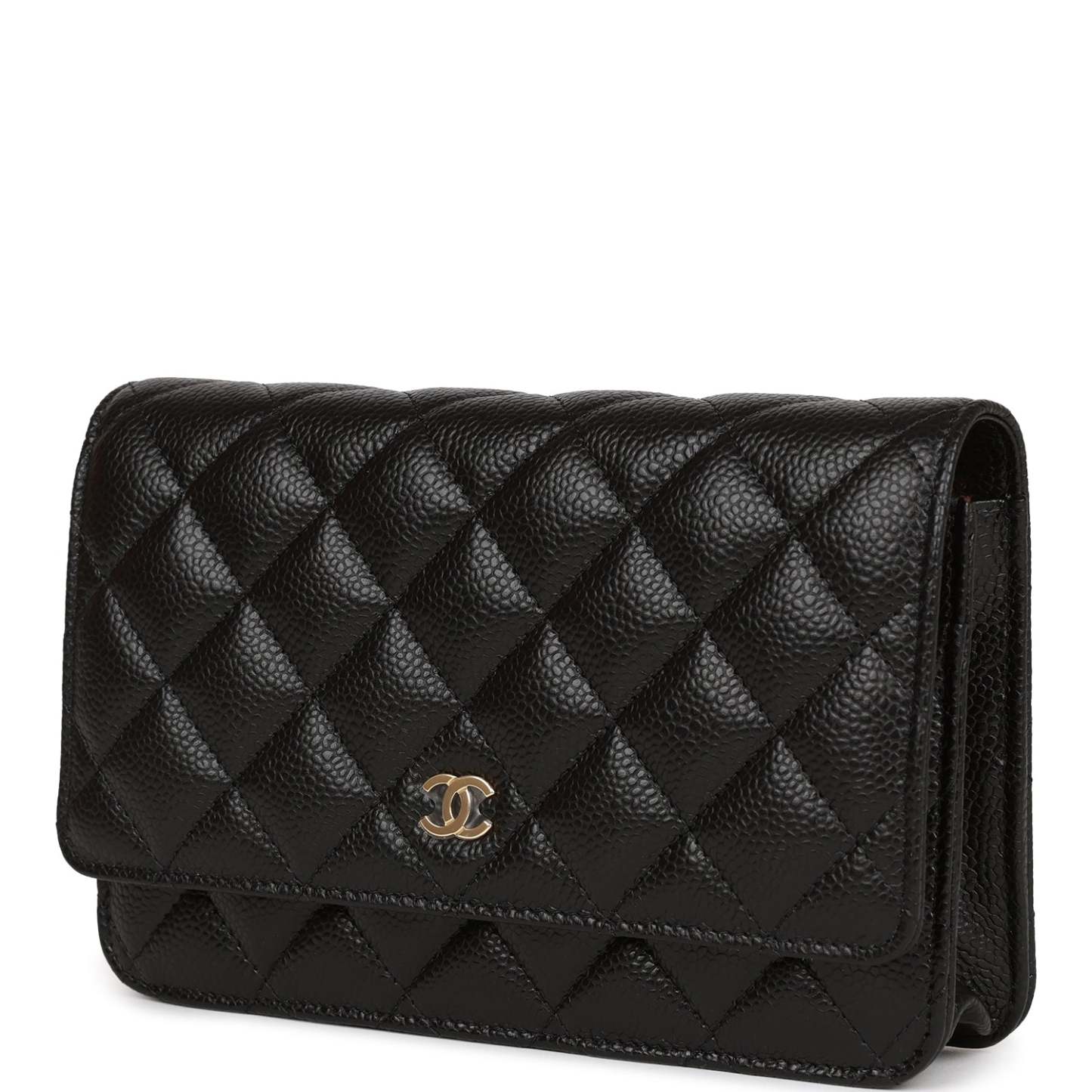 Chanel Wallet on Chain WOC Black Caviar Gold Hardware - Image 4