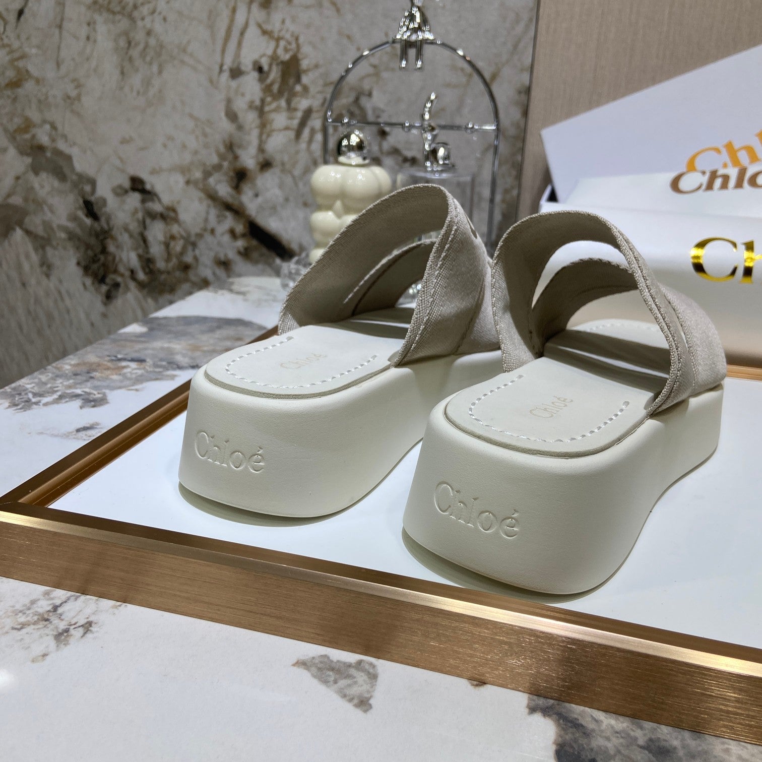 Embroidery Woven Belt Thick Bottom Sandals - Image 13