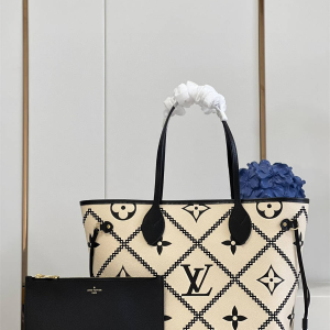 Louis Neverfull MM Monogram Empriente Cream/Black size:31*28*14 cm