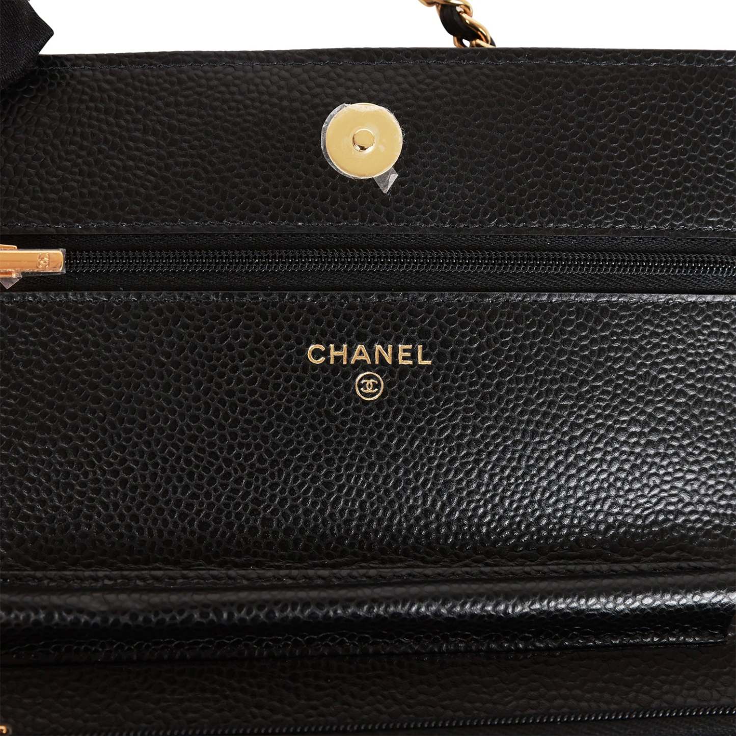 Chanel Wallet on Chain WOC Black Caviar Gold Hardware - Image 7