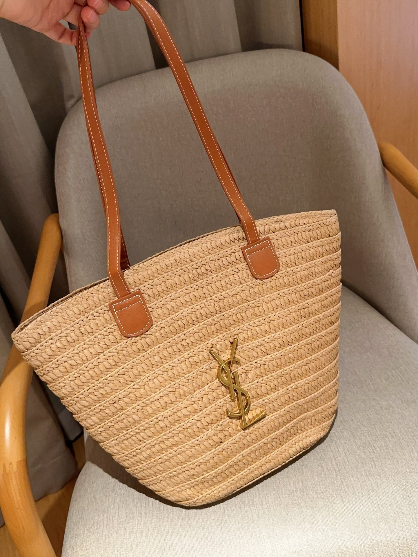 SAINT LAURENT Yves Saint Laurent (YSL)l straw basket tote bag Tote - Image 9