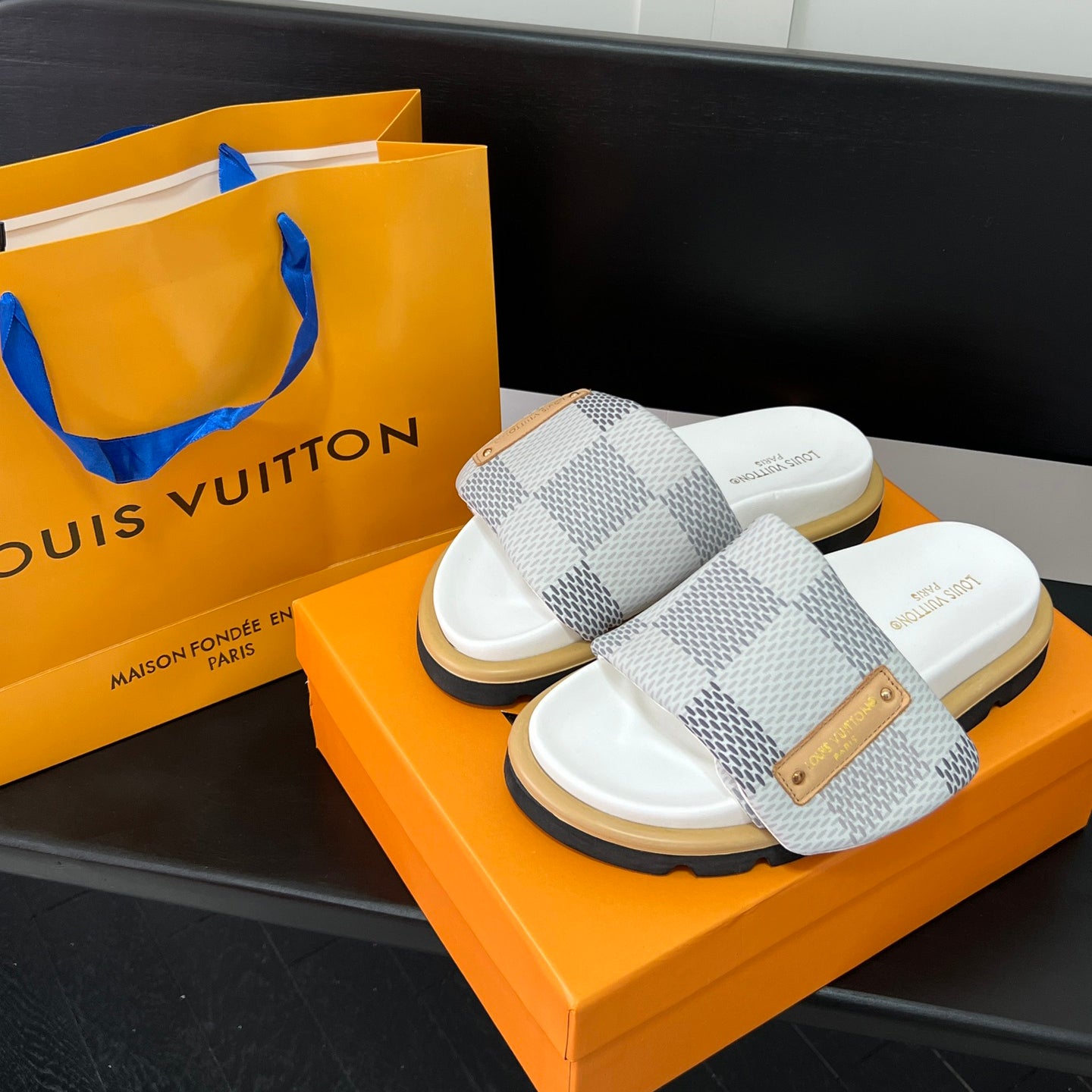 Couple's Checkerboard Sandals - Image 3