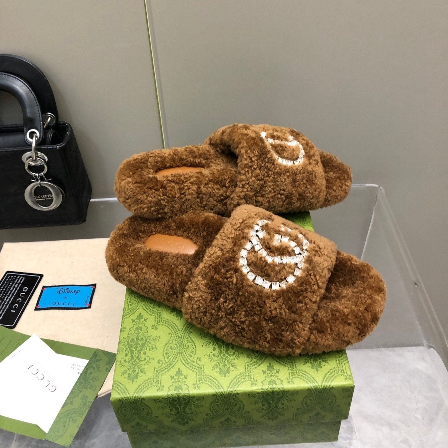 New Rhinestone Wool Slippers - Image 7