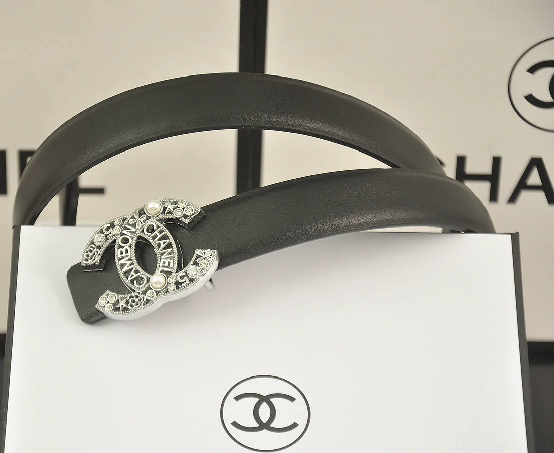 6 color rhinestone pearl letter belt - Image 12