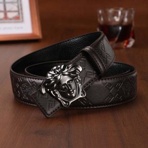 Medusa 3 Colors  printed letter leather belt