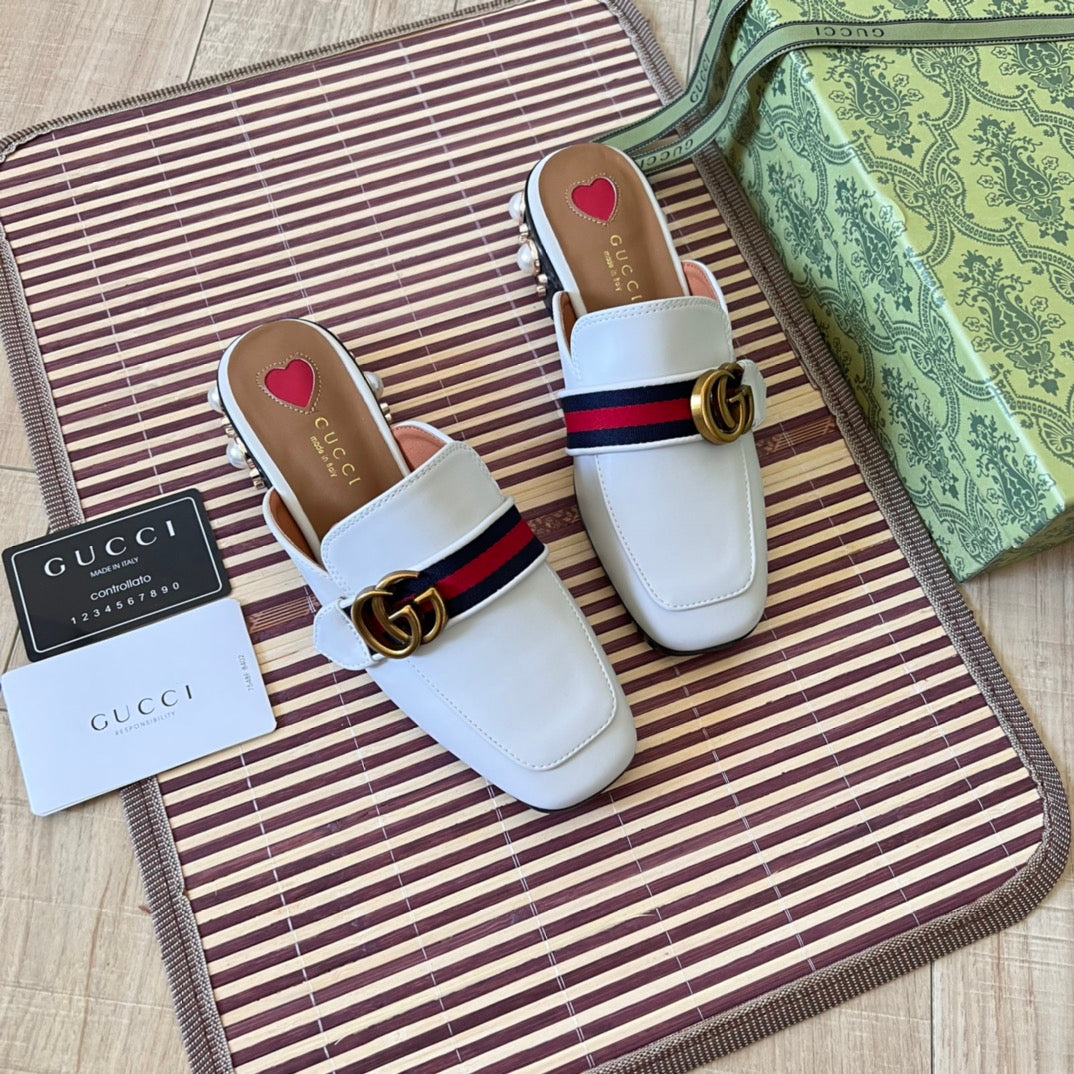 Retro Leather Half-Covered Loafers - Image 6