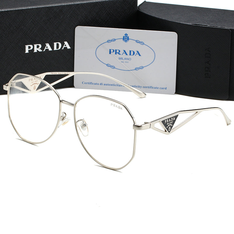 Unisex Triangle Logo Metal Sunglasses - Image 5