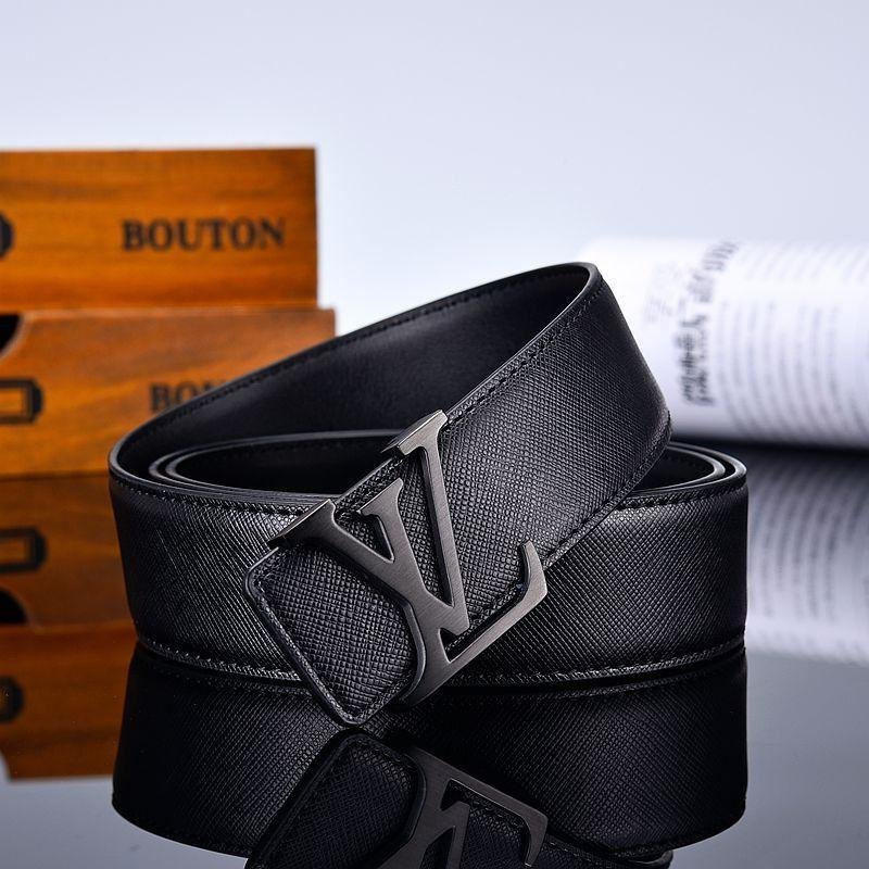 3 Colors New Letter Black Leather Belt - Image 3