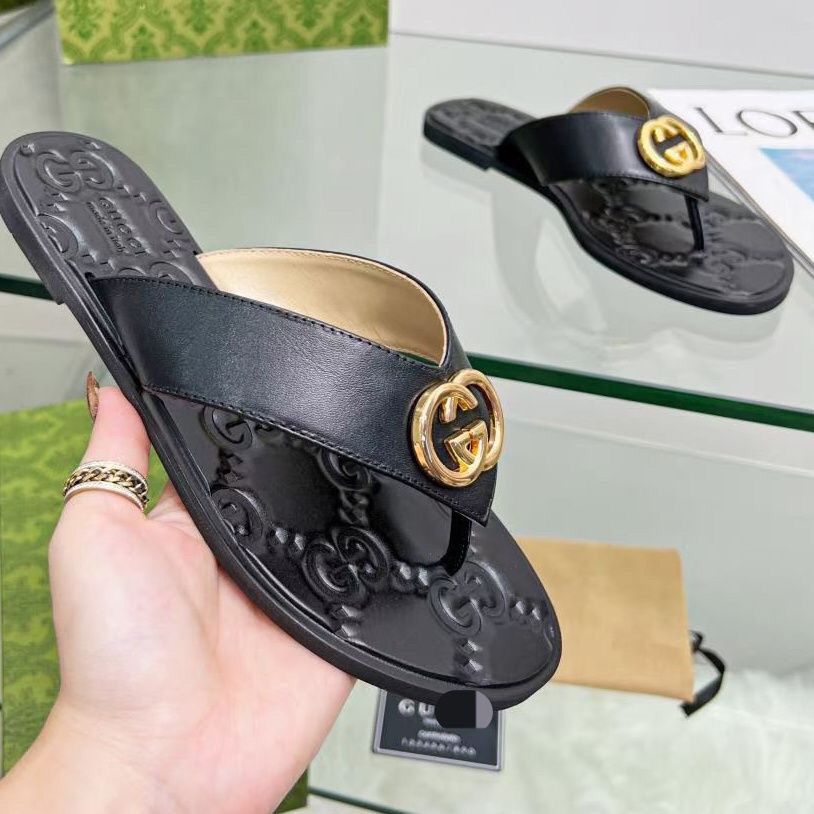 Fashion Metal Buckle Flip Flop Sandals - Image 7