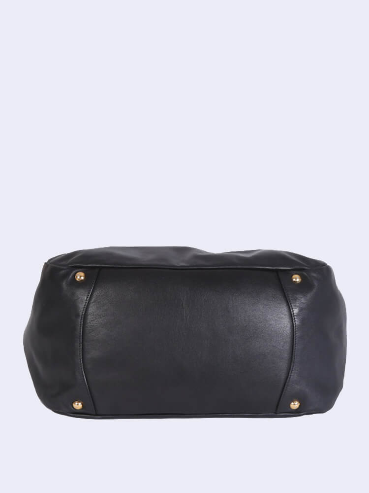 PRADA Vitello Soft Chain Handle Shoulder Bag Nero 48 x 33 x 20cm - Image 4